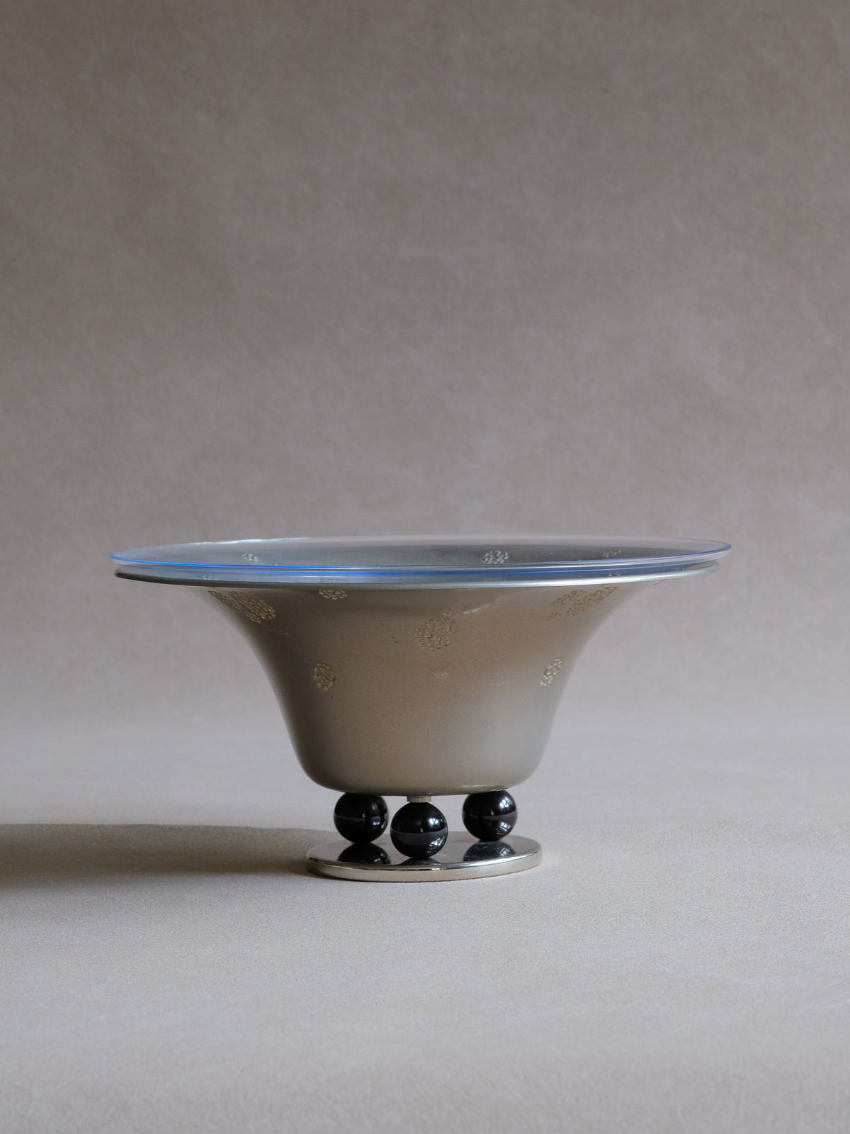 WMF Metal Pedestal Tazza Bowl with Glass Insert, c.1909–1914, Germany