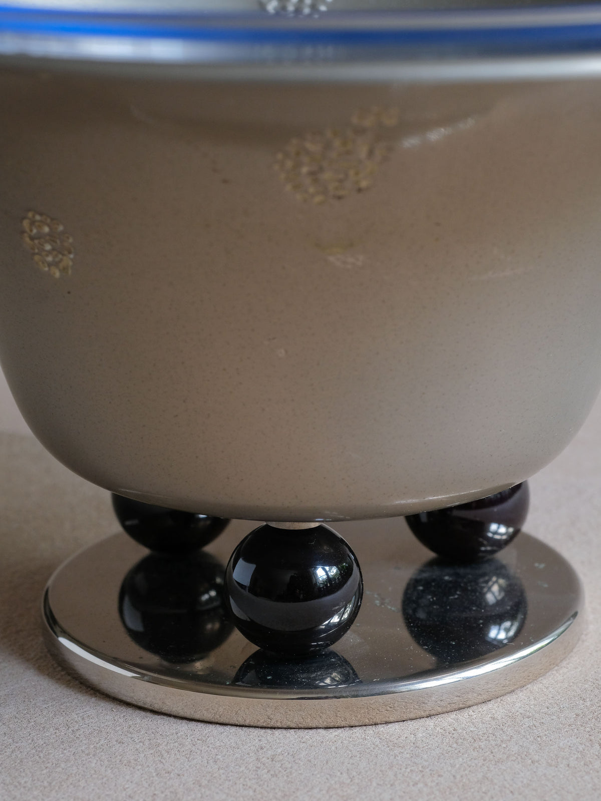 WMF Metal Pedestal Tazza Bowl with Glass Insert, c.1909–1914, Germany