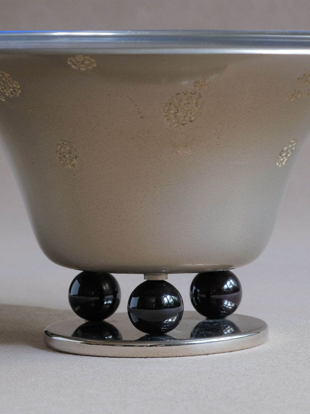 WMF Metal Pedestal Tazza Bowl with Glass Insert, c.1909–1914, Germany