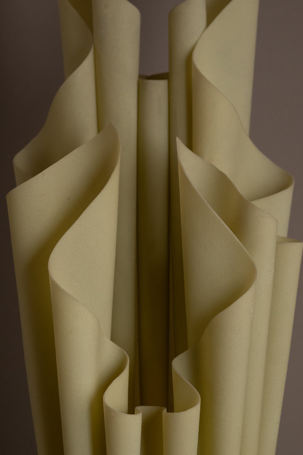 Close-up of folded resin shade on Georgia Jacob Athena table lamp, France, 1970s.
